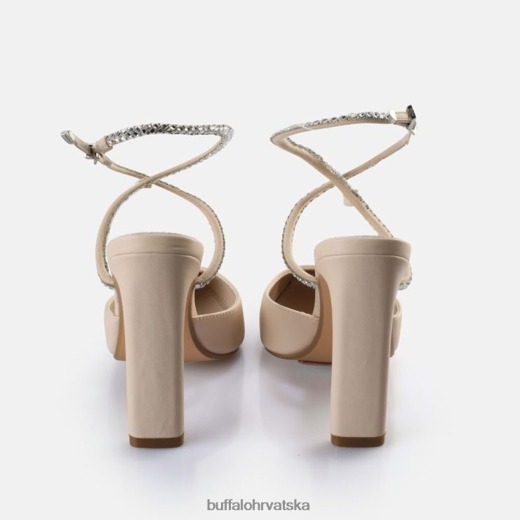 krema Buffalo veganske sandale na petu jolie queen |sandale TDD6T329